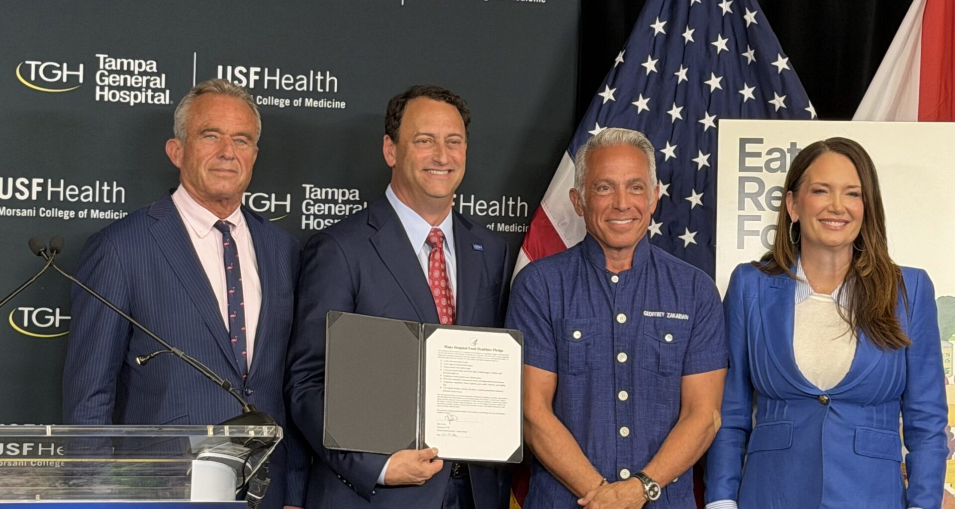 Tampa General leadership signs healthy food pledge