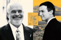 Albania Prime Minister Edi Rama and Jared Kushner with Sazan Island in Albania