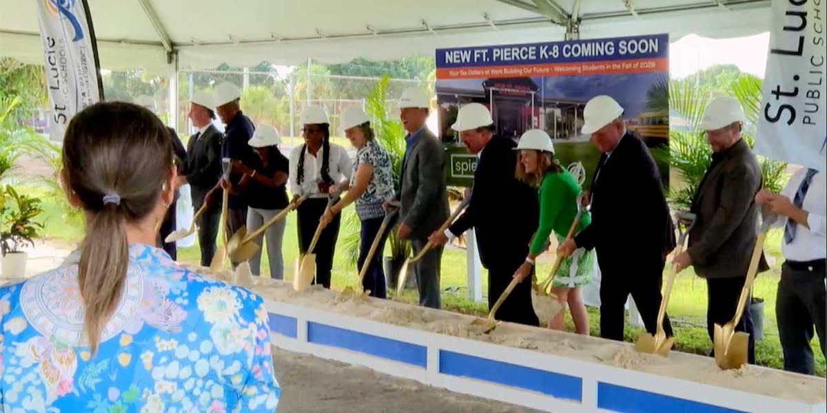New K-8 school breaks ground in Fort Pierce, combining 3 St. Lucie County schools into one