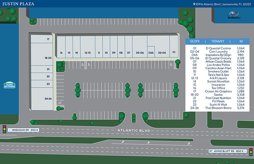 Sauce N’ Bone is shown on city plans as moving into Suite 23 at Justin Plaza at 10916 Atlantic Blvd. Ash Properties is the landlord.