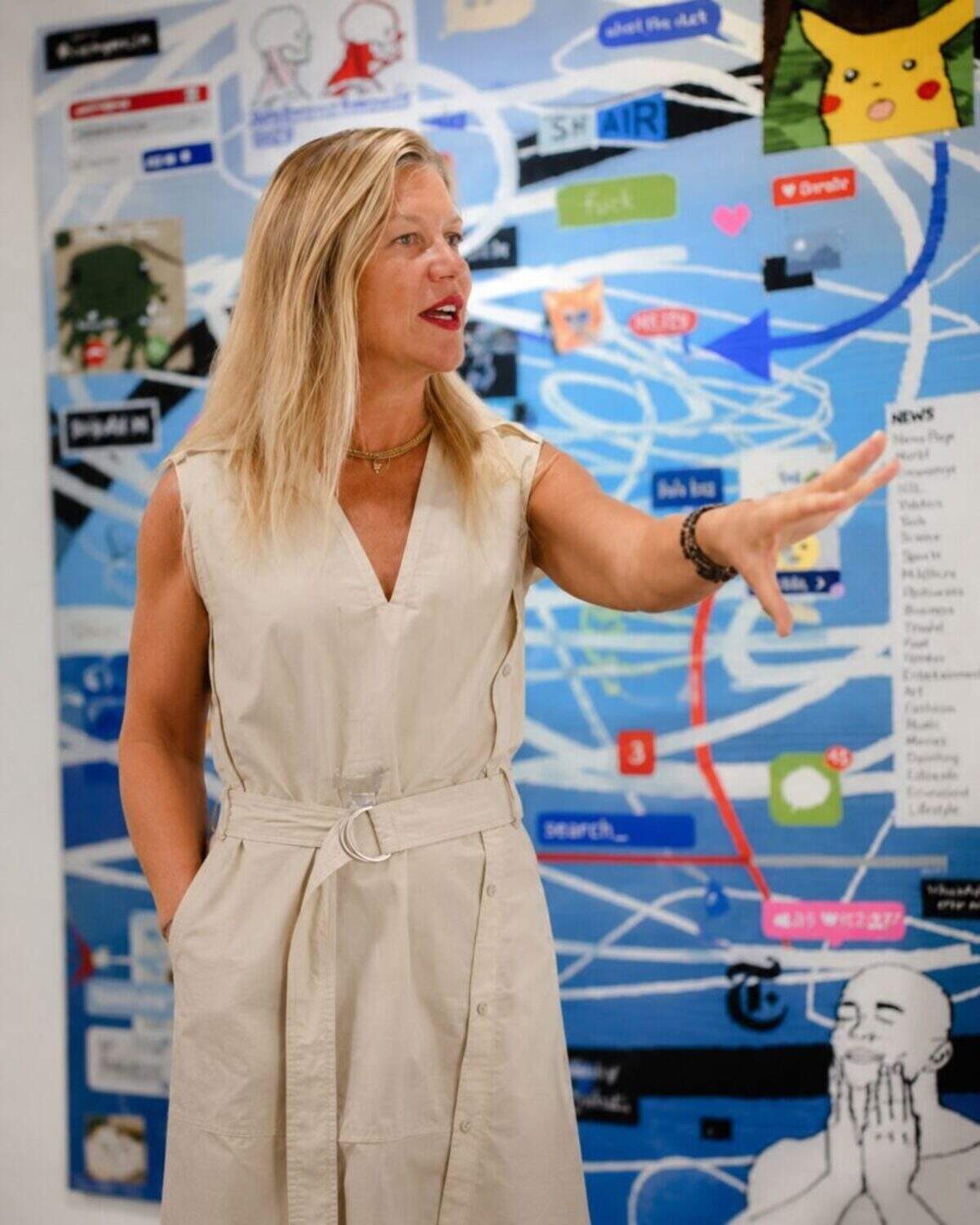 Fountainhead Arts founder and executive director Kathryn Mikesell at an Open House at the Morningside residence.