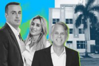 BH Group’s Liat and Isaac Toledano and Kolter Group's Bobby Julien with 6979 Collins Avenue