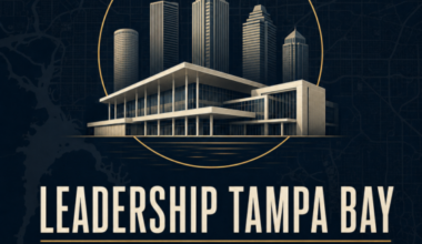 Leadership Tampa Bay Class of 2027 graphic featuring a Tampa skyline and regional map backdrop.