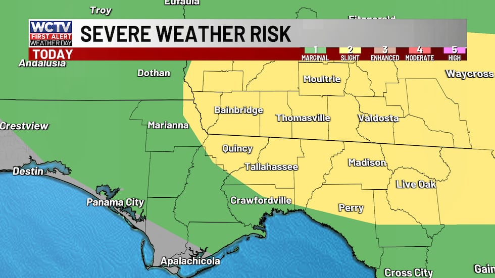 A chance for strong to severe storms on Wednesday. Gusty winds will be the main thing to watch.