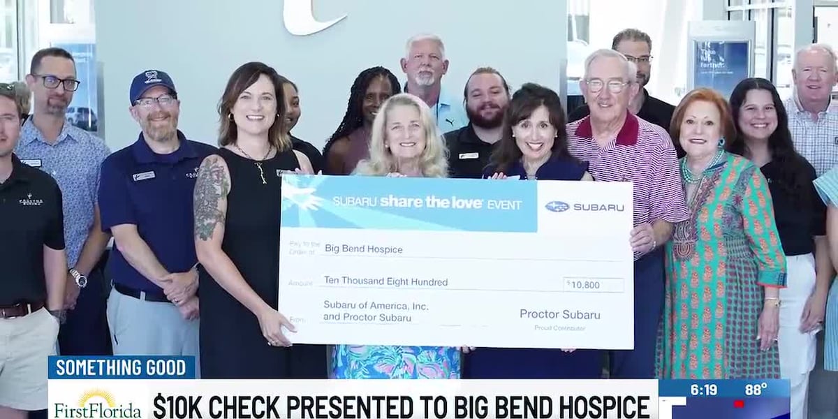 Something Good: $10K check presented to Big Bend Hospice