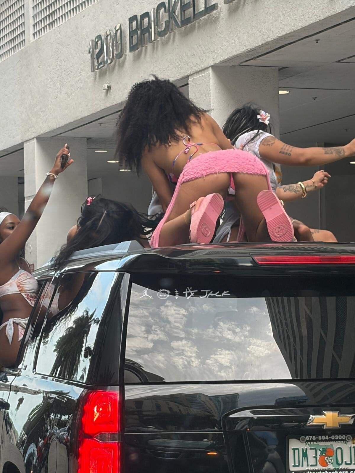 The Clubl at Brickell Bay Airbnb guest dance and twerk on top of a late model SUV. Residents of The Club at Brickell Bay, a condo tower where 85 percent of the units are rented through Airbnb and other vacation sites, are fighting to reclaim their once peaceful life