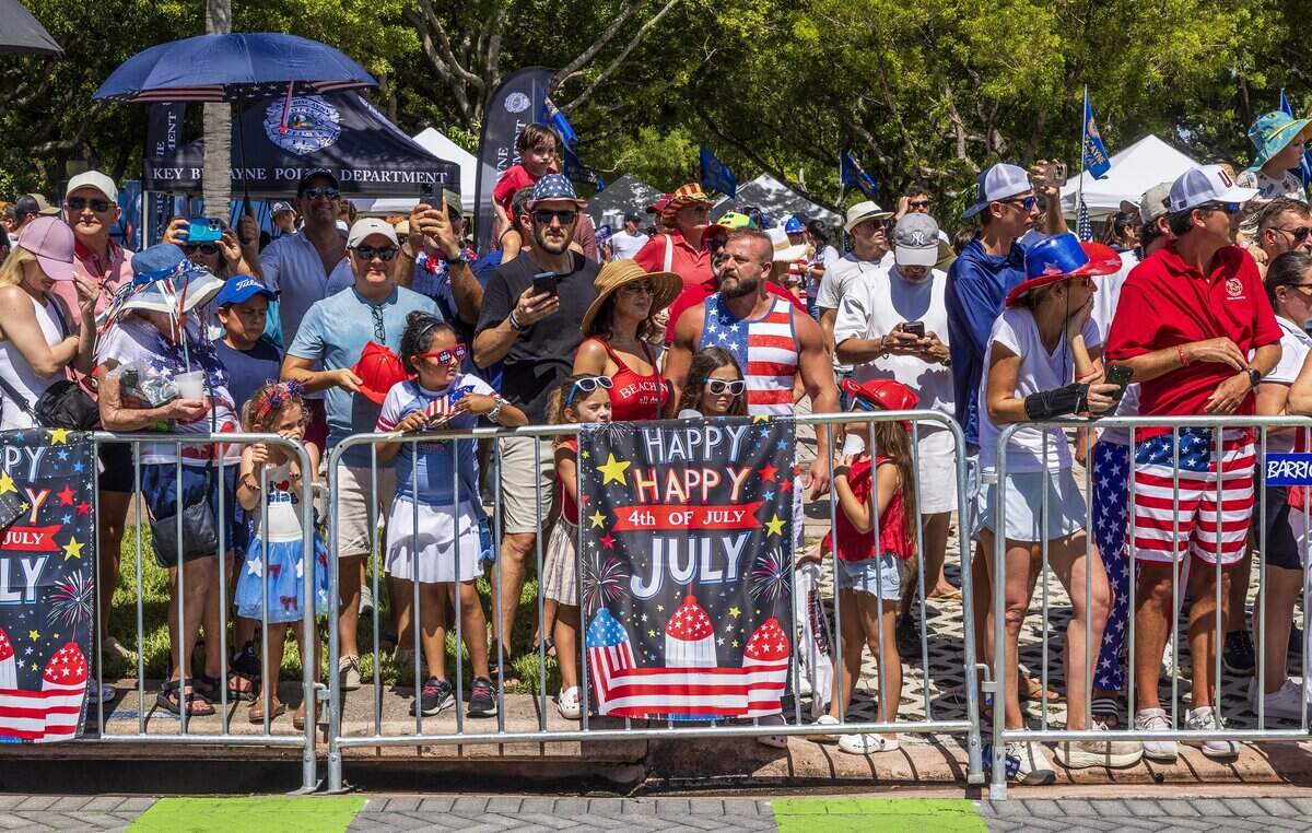 Regardless of the high temperatures residents cheers enjoyed during the 67th annual Key Biscayne Fourth of July parade celebrating the America's 250th and the 35th anniversary of the Village's birth as its own municipality, on Saturday, July 04, 2026.