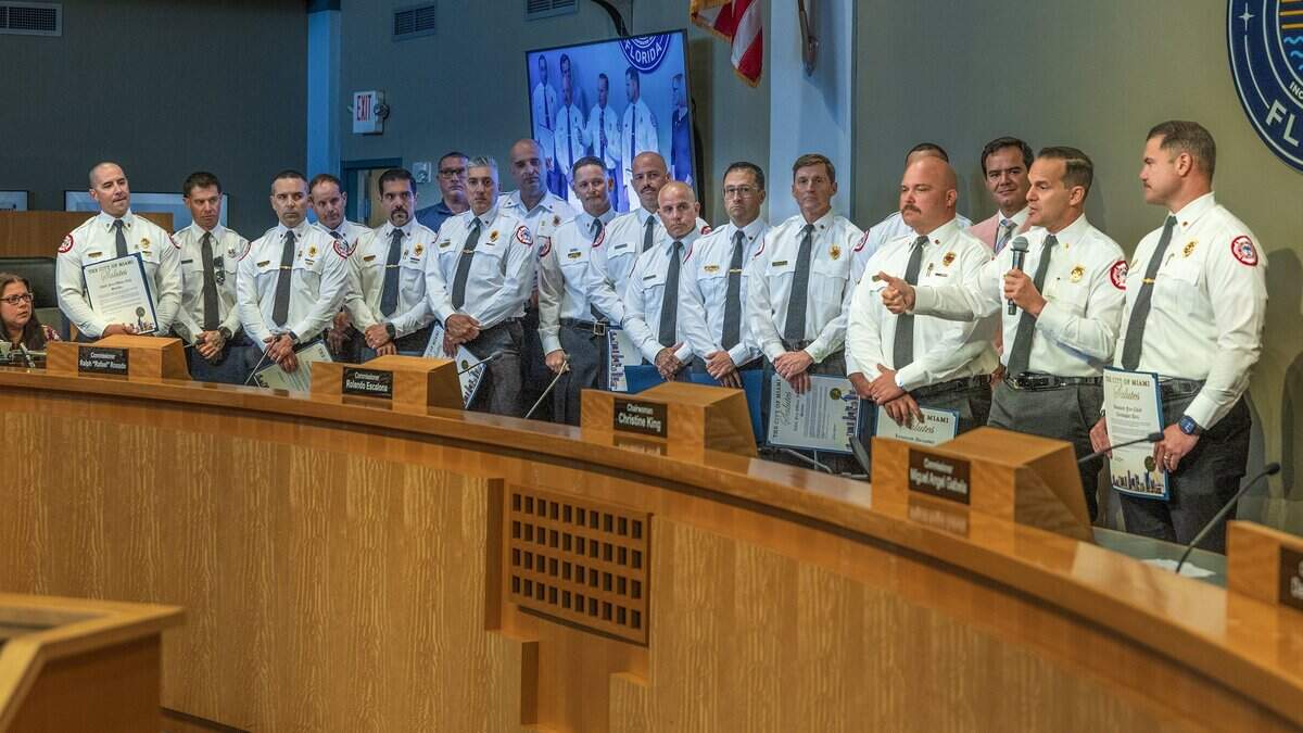 Miami firefighters honored for Venezuela rescue mission