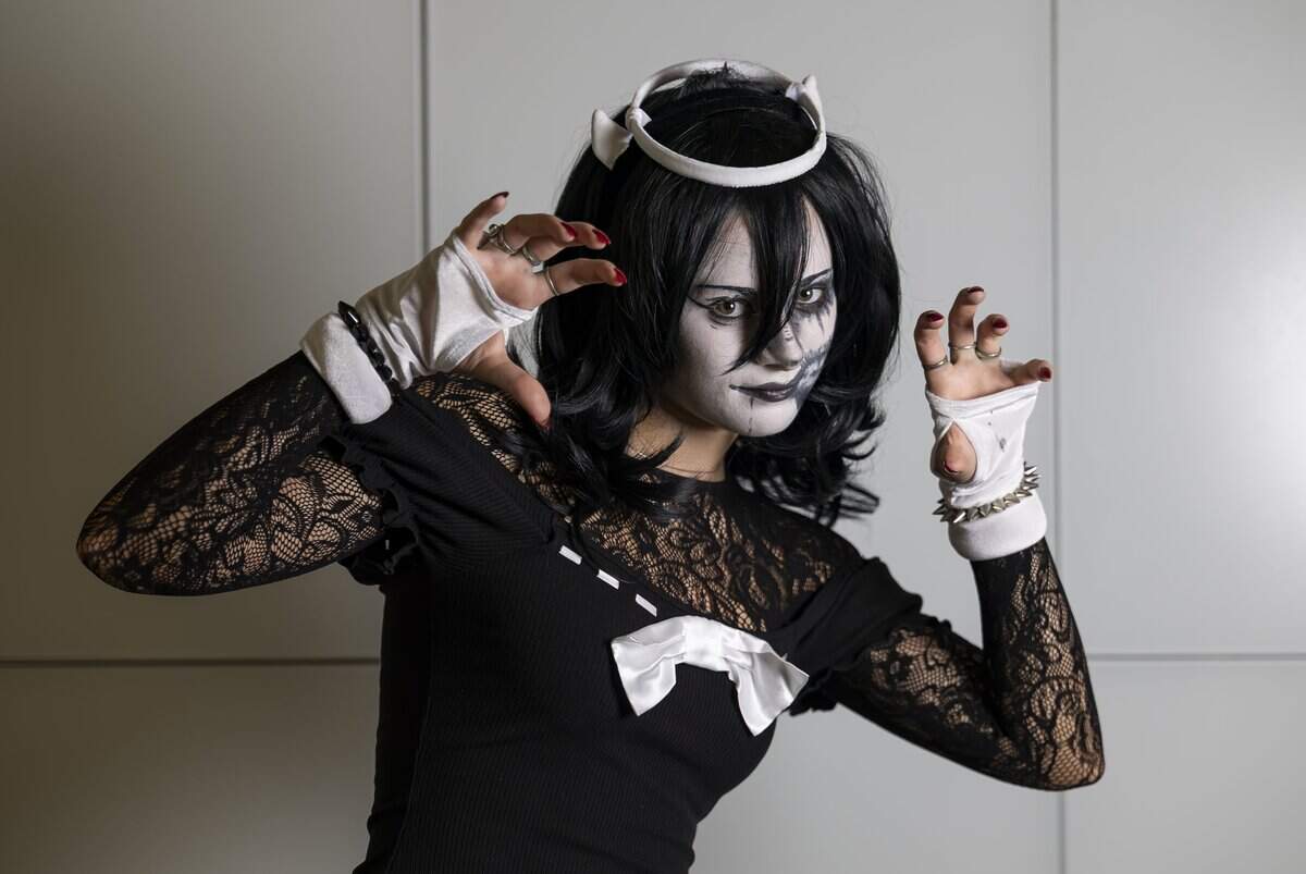 Maddy cosplays as Alice Angel from Bendy during Florida Supercon 2026 at the Miami Beach Convention Center on Friday, July 10, 2026, in Miami Beach, Fla.