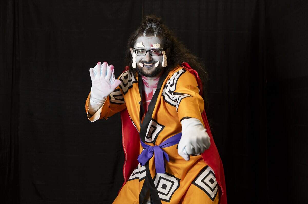 Richard Rodriguez cosplays as Jinbe from One Piece during Florida Supercon 2026 at the Miami Beach Convention Center on Friday, July 10, 2026, in Miami Beach, Fla.