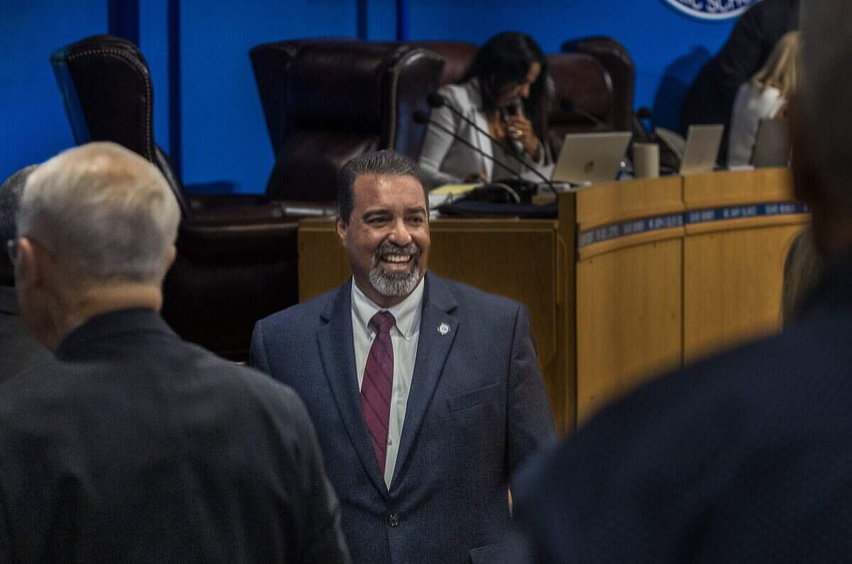 Rafael Villalobos, South region superintendent of MDCPS, after being selected as the new Miami Dade County Public School superintendent.