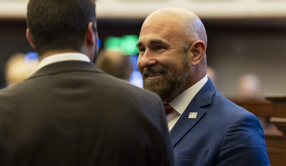 Florida Lt. Gov. Jay Collins attends the first day of the 2026 legislative session at the Florida State Capitol on Tuesday, Jan. 13, 2026, in Tallahassee, Fla.