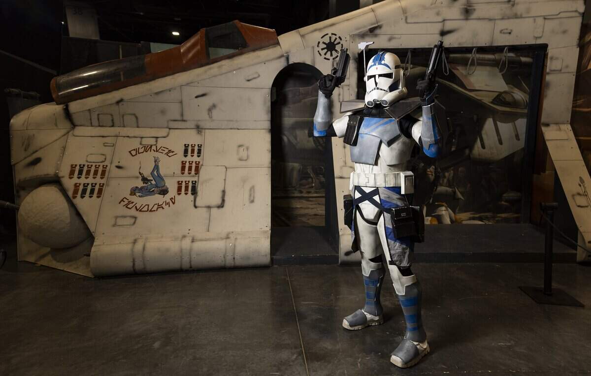 Craig Miller, a member of the 501st Legion, cosplays as Arc Trooper Fives from Star Wars: The Clone Wars during Florida Supercon 2026 at the Miami Beach Convention Center on Friday, July 10, 2026, in Miami Beach, Fla.