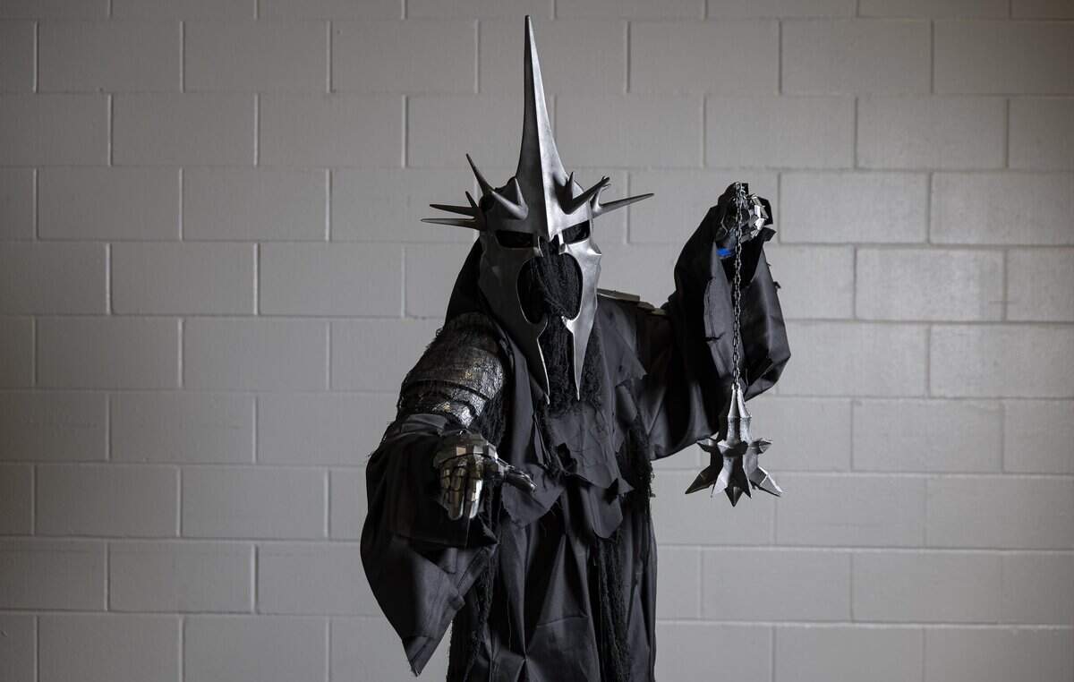Salvatore Pizzi cosplays as the Witch-king of Angmar from Lord of the Rings during Florida Supercon 2026 at the Miami Beach Convention Center on Friday, July 10, 2026, in Miami Beach, Fla.