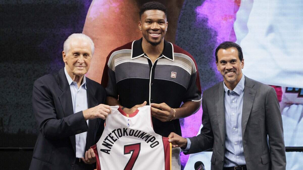 Giannis Antetokounmpo explains new number with Miami Heat
