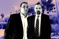 BH Group’s Isaac Toledano and Related Group’s Jorge Pérez with 101 North Ocean Drive in Hollywood