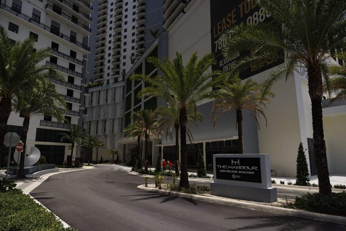 The Harbor Condominiums sit on Biscayne Blvd. on Tuesday, July 14, 2026, in Sunny Isles Beach, Fla.