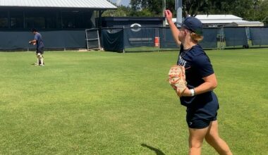 Gaither High pitcher Mathew Altman (right) throw with catcher Jose Gutierrez. (Spectrum News image)