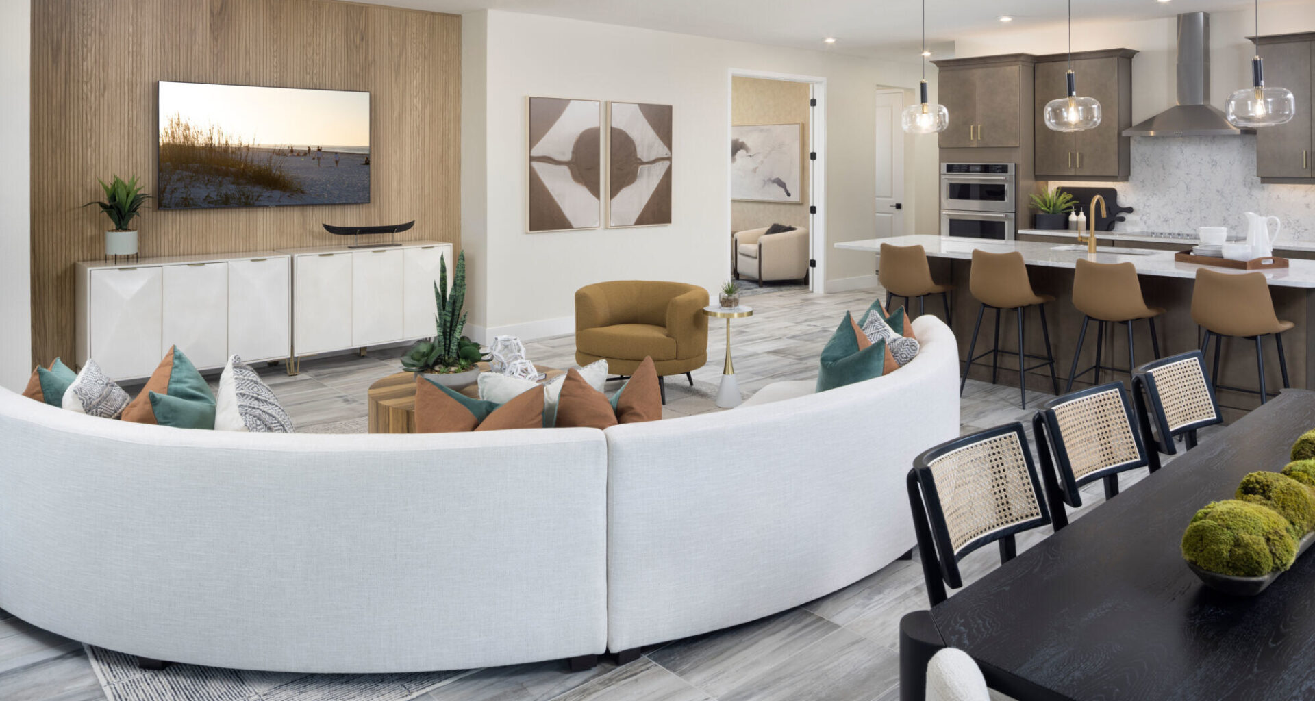 Interior and outdoor living spaces at Mattamy Homes' Verona master-planned community in Land O' Lakes, Pasco County.