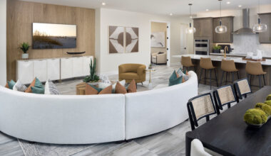 Interior and outdoor living spaces at Mattamy Homes' Verona master-planned community in Land O' Lakes, Pasco County.