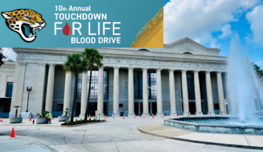 Jaguars host 10th annual Touchdown for Life blood drive July 25; all donors receive preseason ticket, T-shirt