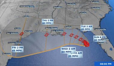 Tropical Storm Conditions Possible In The Florida Panhandle By Late Monday
