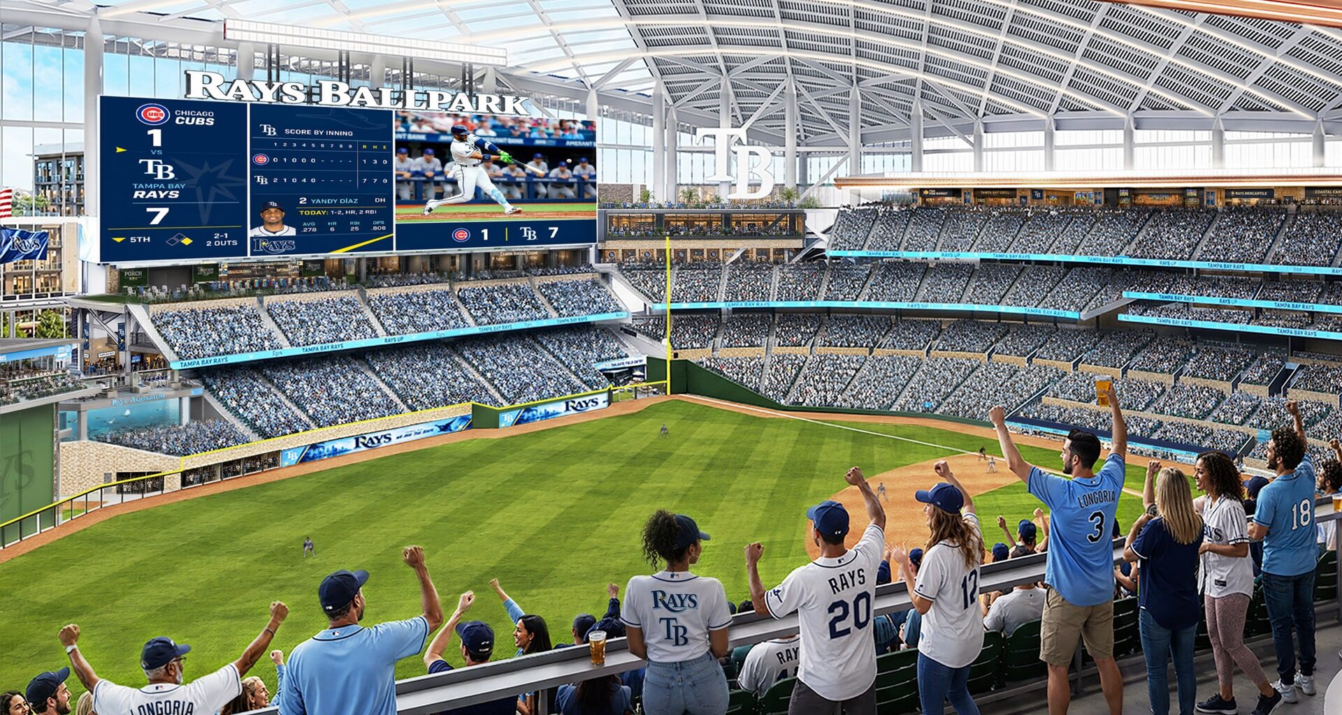 Tampa Bay Rays Release Interior Renderings for New Ballpark Designed by Populous