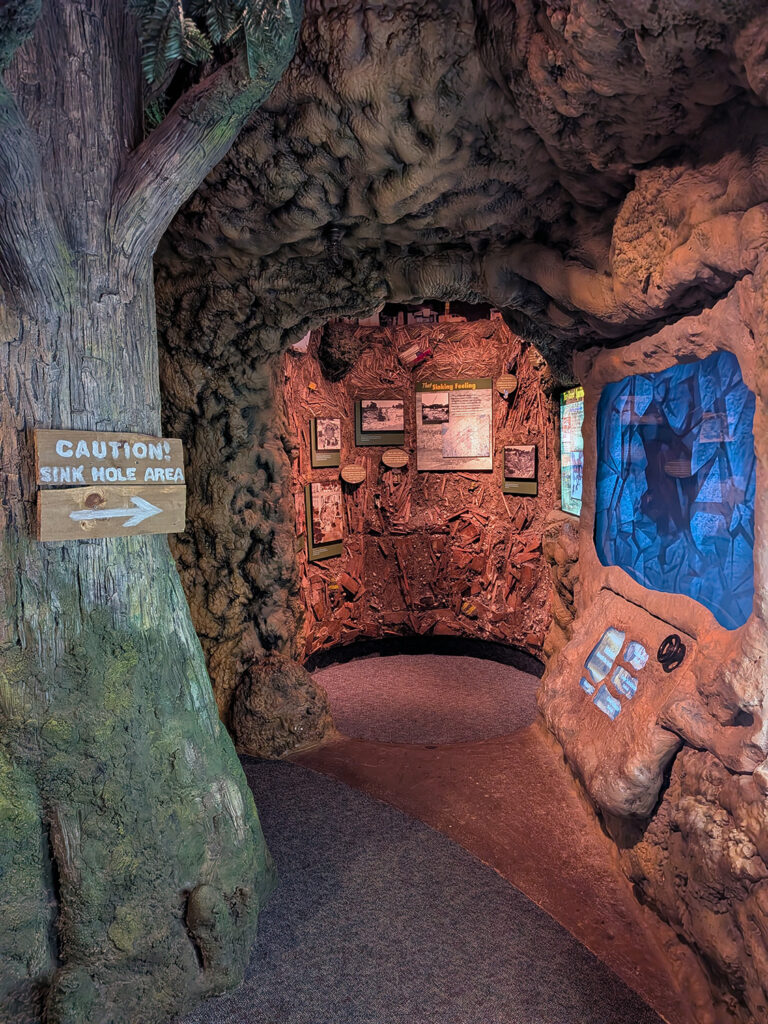 Winter Park sinkhole exhibit at the History Center