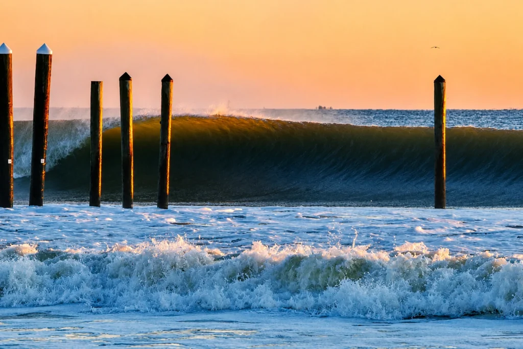 Wave breaking at the Poles