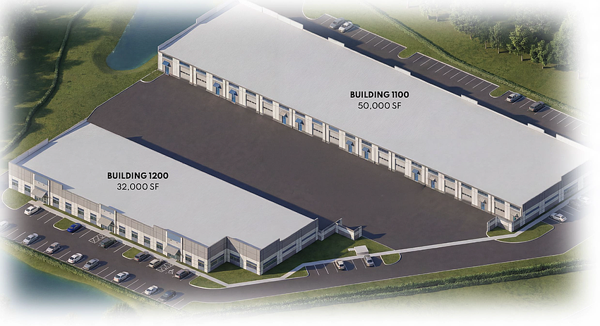 The two buildings total 82,000 square feet designed to serve smaller businesses. Developer Bill Spinner expects to break ground in November for completion in June 2027. The two buildings total 82,000 square feet designed to serve smaller businesses. Developer Bill Spinner expects to break ground in November for completion in June 2027.
