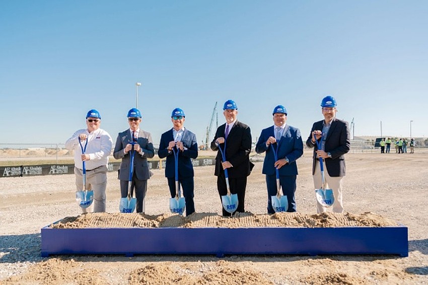 Officials from Suffolk Construction break ground on Southwest Florida International Airport's new 14-gate concourse building. Officials from Suffolk Construction break ground on Southwest Florida International Airport's new 14-gate concourse building.