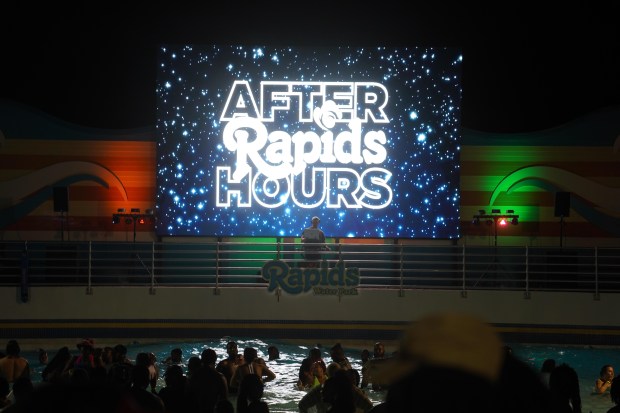 Party in the wave pool at the adults-only Rapids After Hours event at Rapid Waterpark in Riviera Beach on select nights. (Rapids Waterpark/Courtesy) 