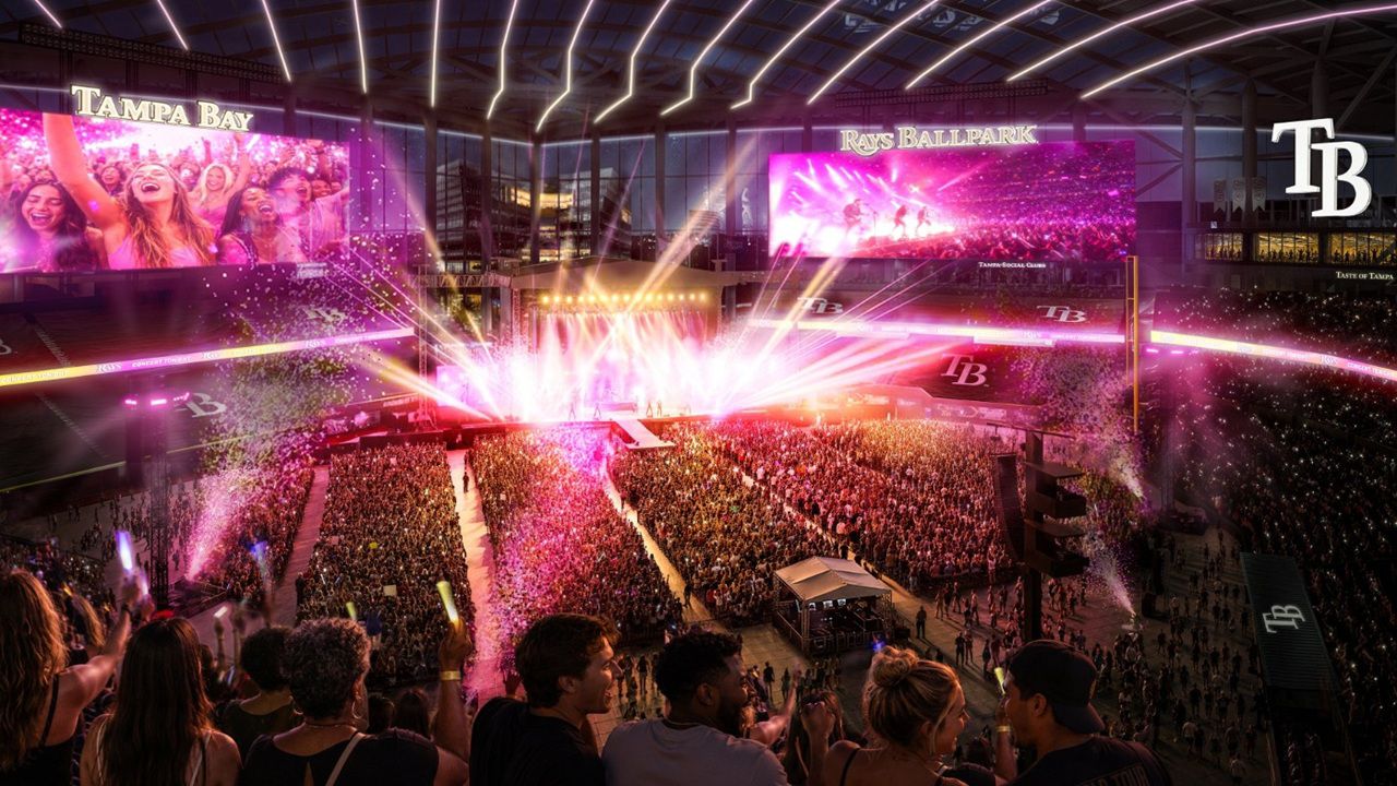 A rendering of the Rays' new ballpark hosting a concert. (Tampa Bay Rays)