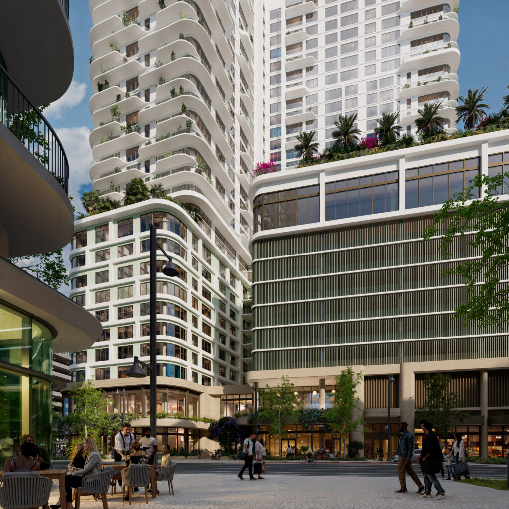 Rendering of a luxury tower
