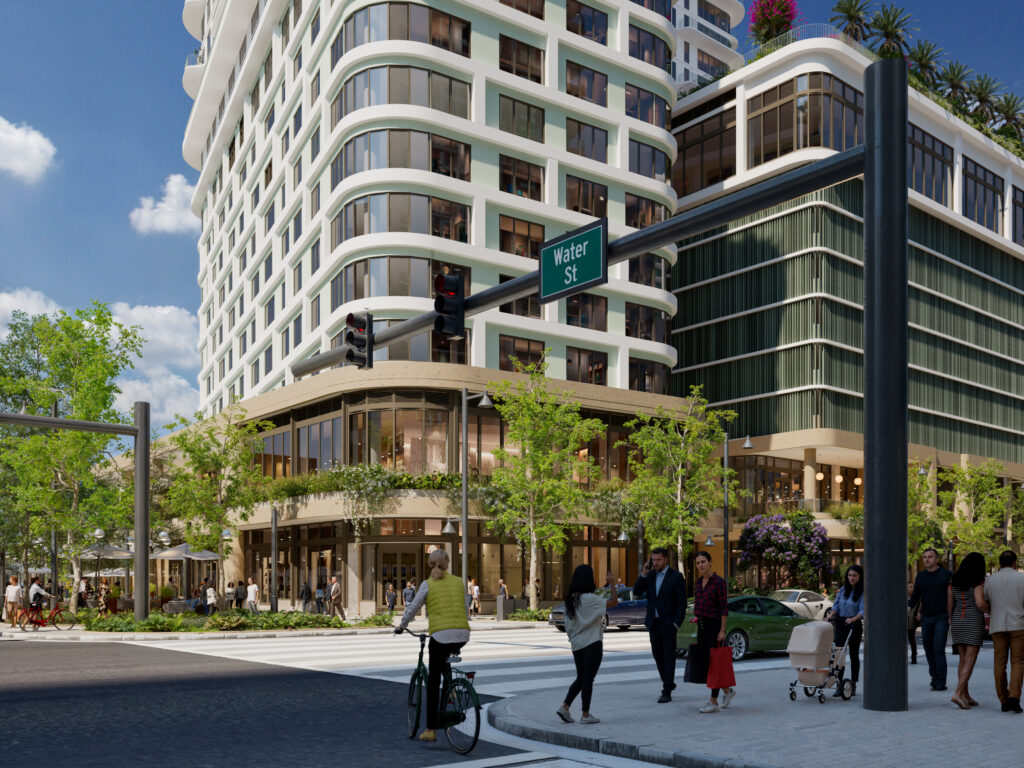 Rendering of a luxury tower