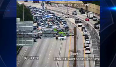 All lanes of I-95 South closed in Miami-Dade after multi-vehicle crash near Miami Gardens Drive - WSVN 7News | Miami News, Weather, Sports
