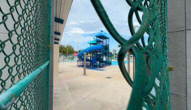A slide at a St. Petersburg city pool (Andy Cole/Spectrum News)