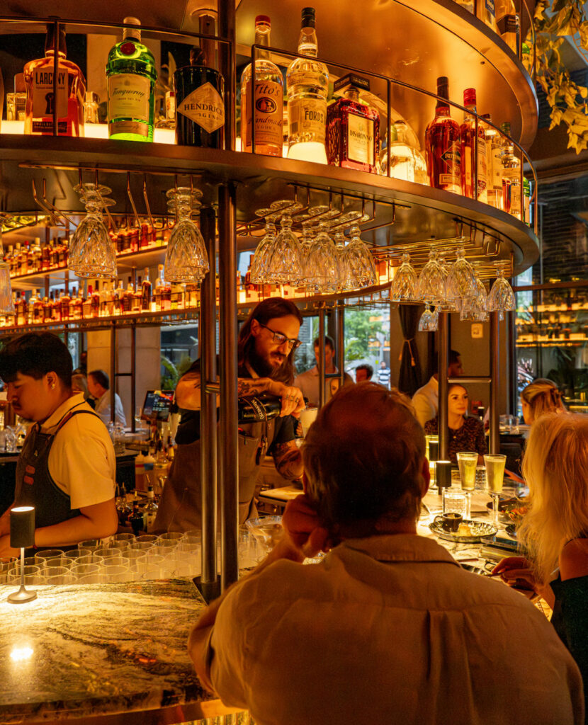 An upscale bar