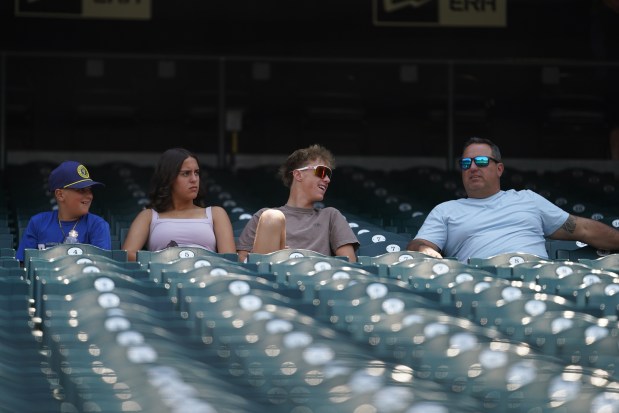 Rockies fans wait for the game to start at a sparsely attended game against the Miami Marlins at Coors Field in Denver on Thursday, July 2, 2026. (Photo by Harmon Dobson/The Denver Post)