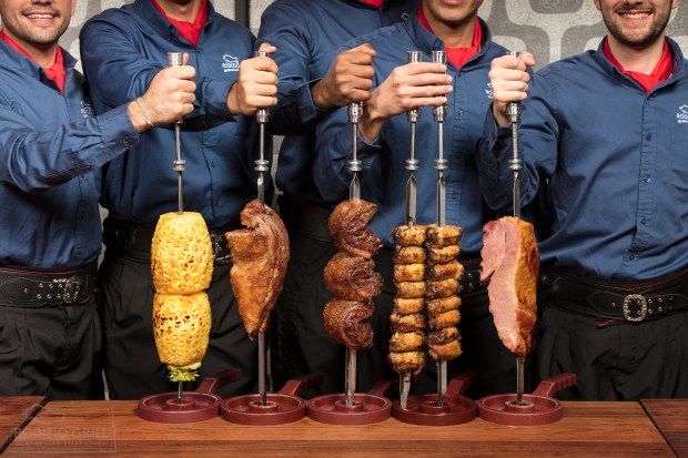 A variety of all-you-can-eat meats is available at a discount at Rodizio Grill Brazilian Steakhouse in Dania Beach during Dine Out Lauderdale, returning Aug. 1-31. (Rodizio Grill Brazilian Steakhouse / Courtesy)