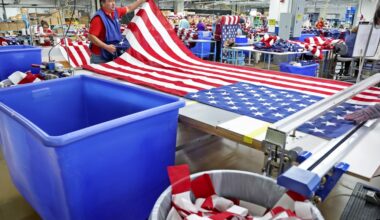 American flags, made in Miami by Goodwill South Florida