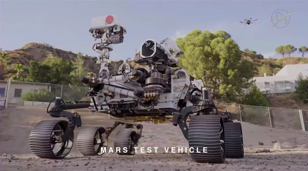 NASA is considering taking a test rover named Promise at the Jet Propulsion Laboratory related to the Mars Curiosity and Perseverance rovers and reassigning it for a moon mission. (Courtesy/NASA)