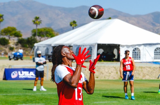 Lake Nona product Velton Brown has become a star for Team USA flag football, and the 30-year-old receiver/defensive back will head to Germany next month to compete in the World Championships. (Photo courtesy USA Football)