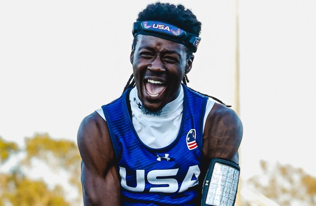 Lake Nona product Velton Brown has become a star for Team USA flag football and the 30-year-old receiver/defensive back will be headed to Germany next month to compete in the World Championships. (Photo courtesy USA Football)