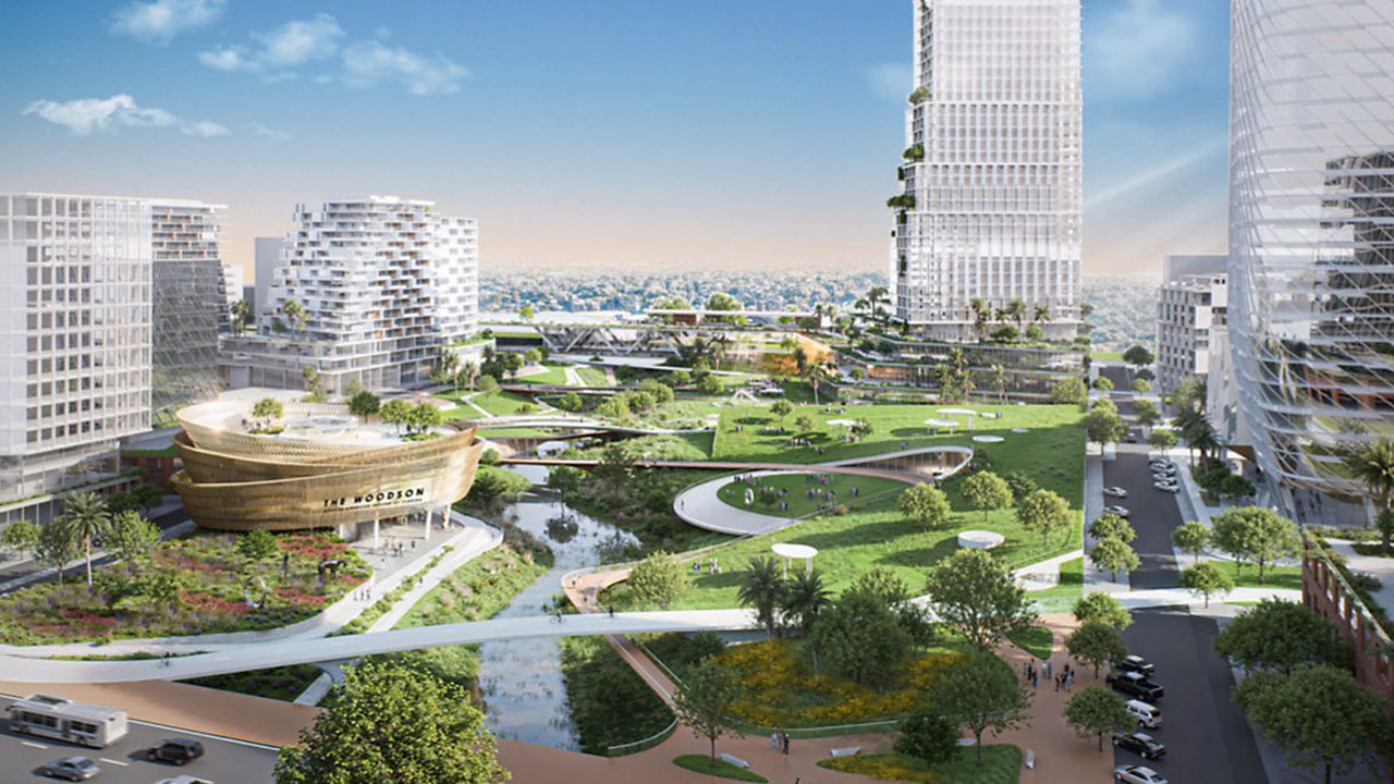 An image included in Blake Investment Partners' "The Burg Bid" of its vision for the Gas Plant District. (Rendering courtesy Blake Investment Partners)