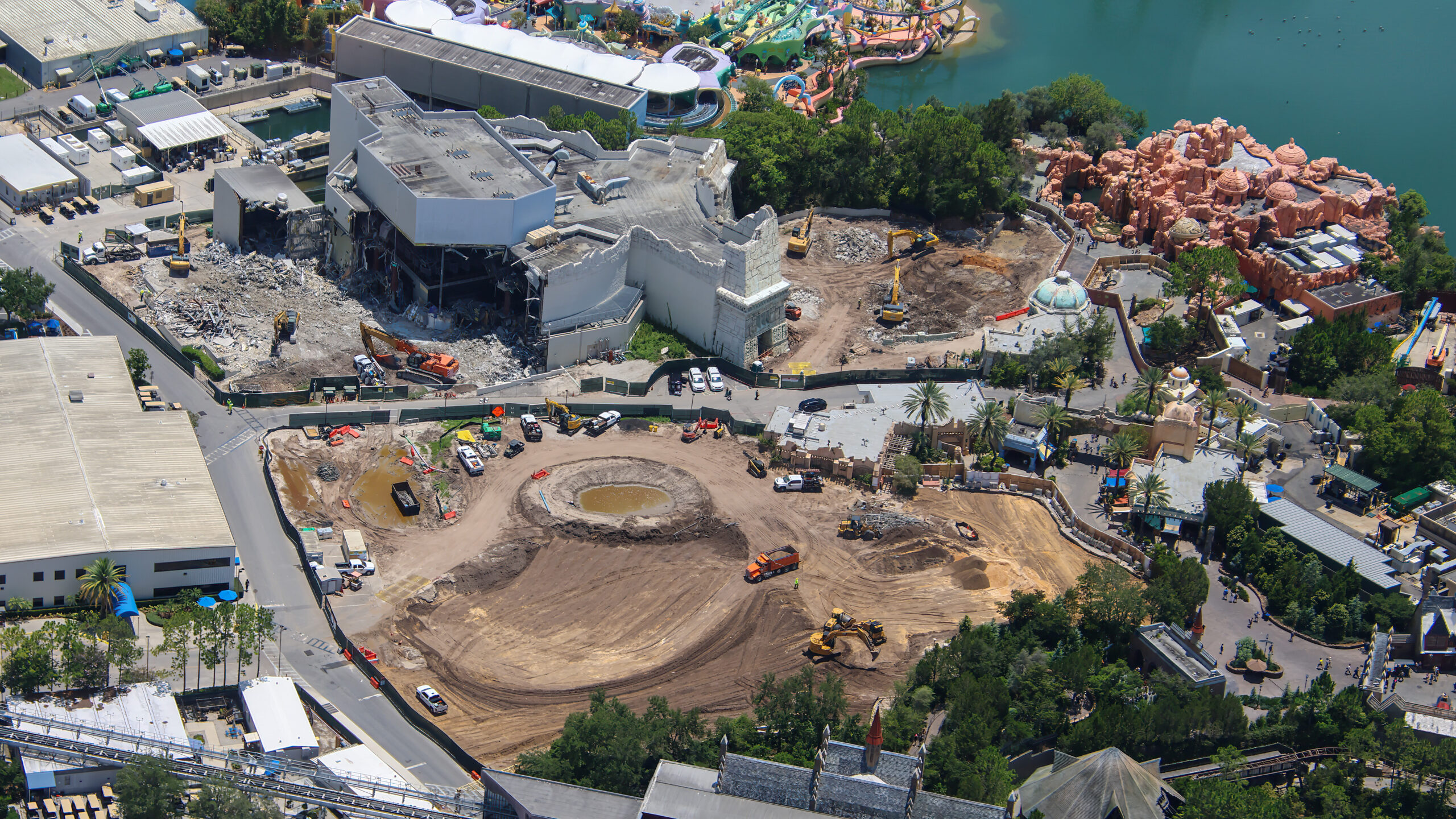 New aerial photos provide a rare look inside Poseidon’s Fury, making this perhaps one of our last looks at the former attraction before it's lost forever.