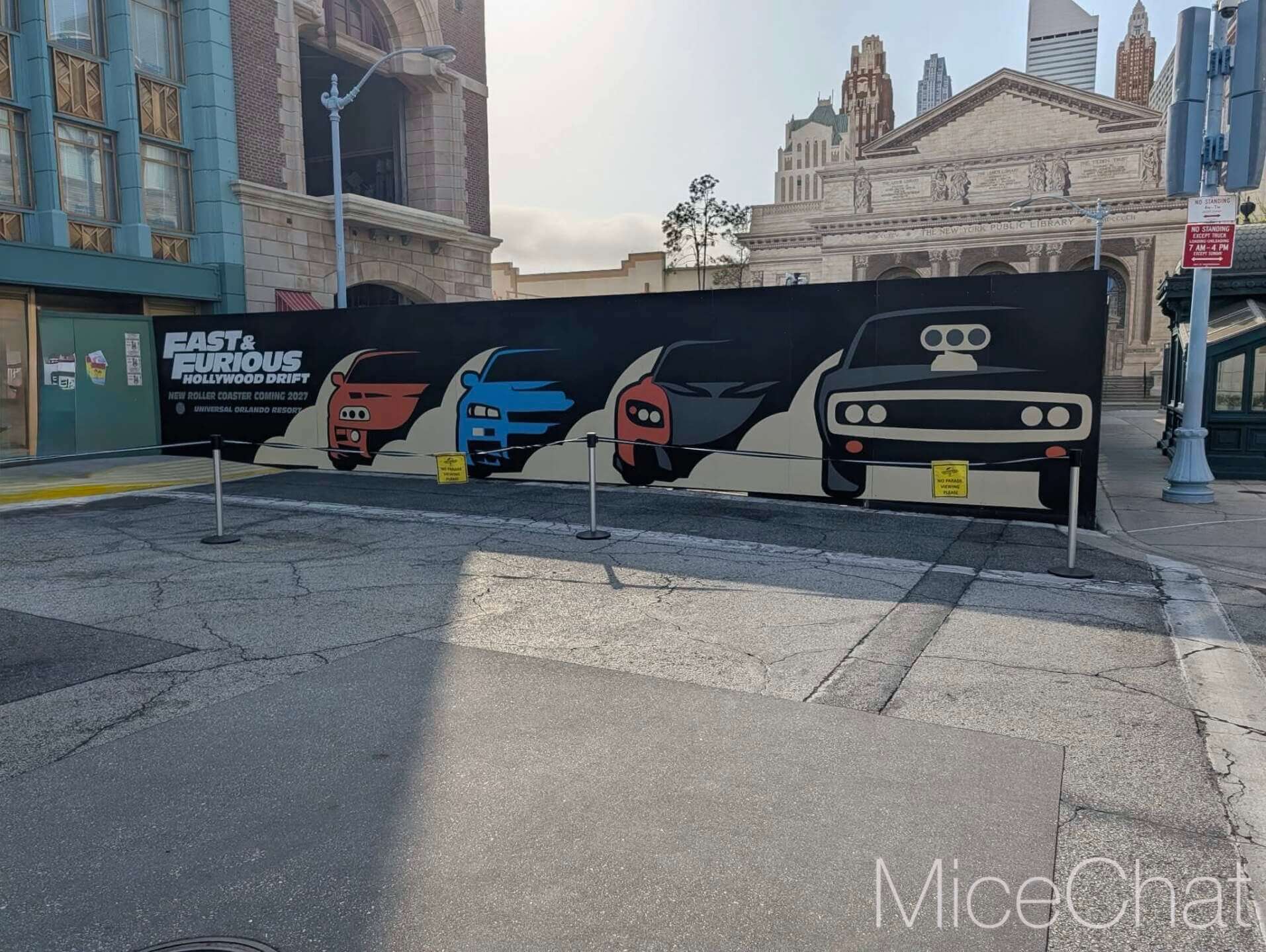 Fast & Furious: Hollywood Drift coaster construction at Universal Studios Florida
