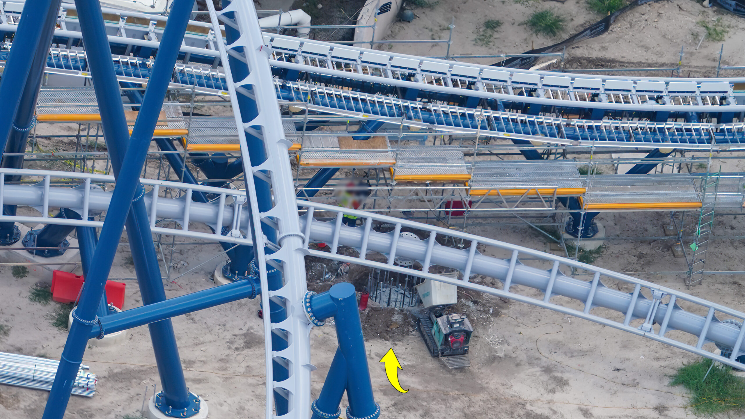 The next major element of Fast & Furious: Hollywood Drift is rising above Universal Studios Florida as crews simultaneously restore portions of Universal Music Plaza below.
