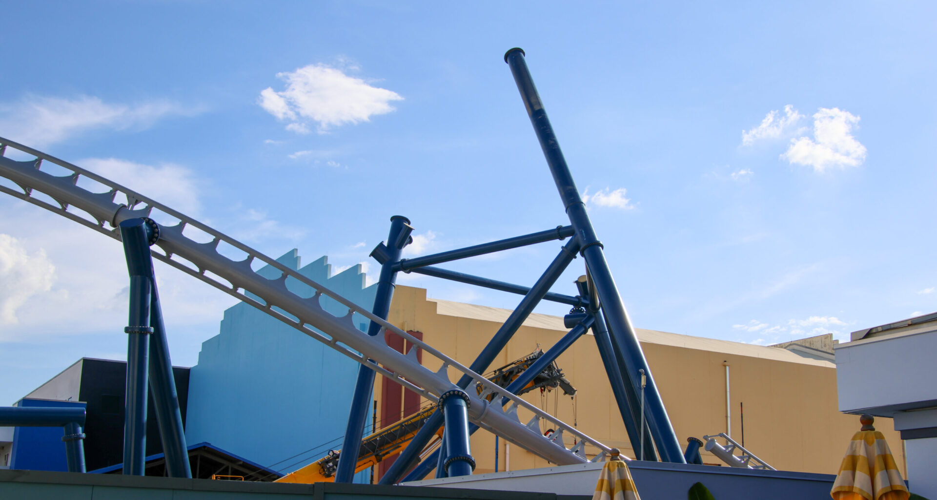 The next major element of Fast & Furious: Hollywood Drift is rising above Universal Studios Florida as crews simultaneously restore portions of Universal Music Plaza below.