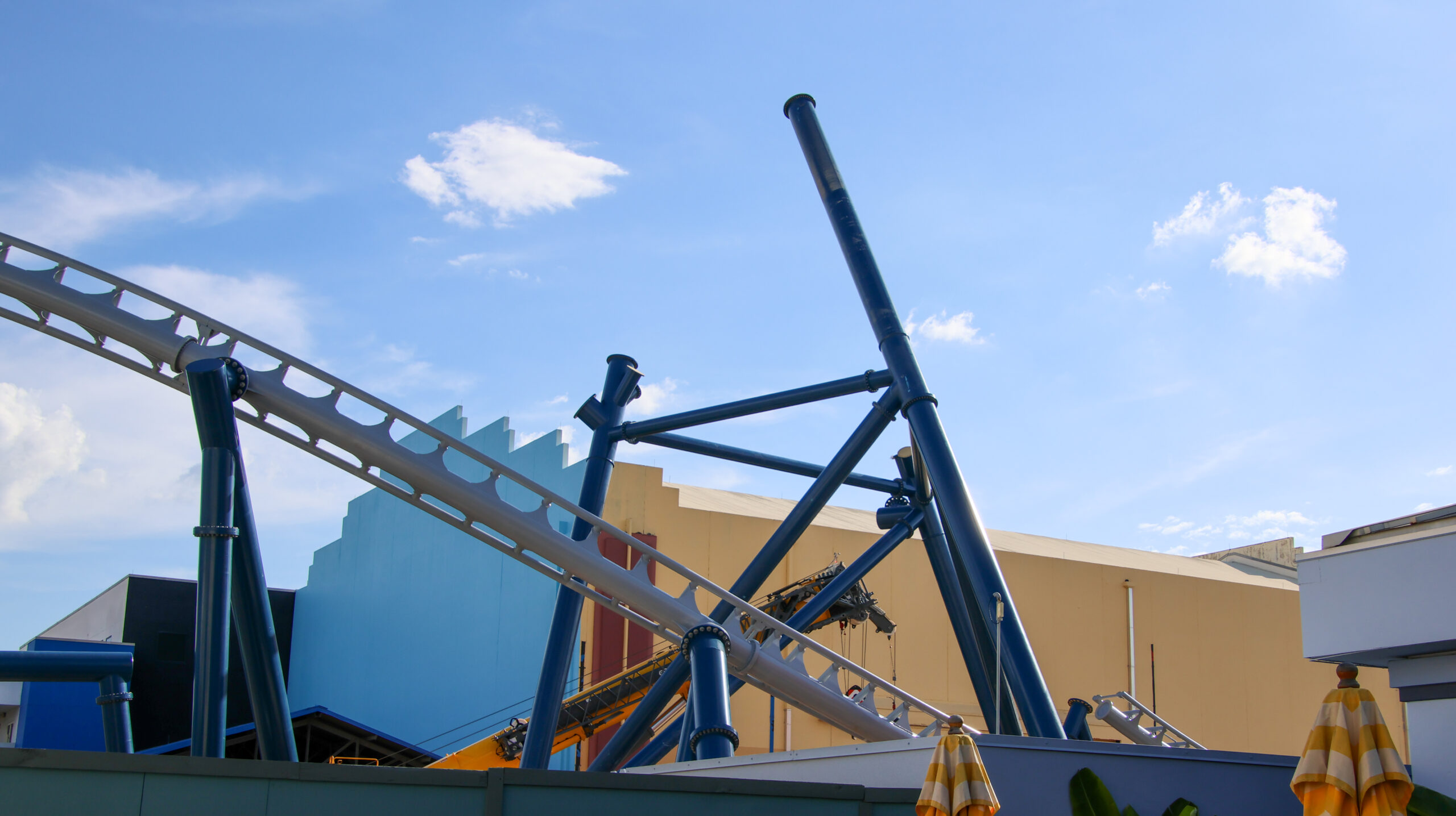 The next major element of Fast & Furious: Hollywood Drift is rising above Universal Studios Florida as crews simultaneously restore portions of Universal Music Plaza below.